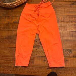 YEAR OF OURS Tie Front Cropped Leggings